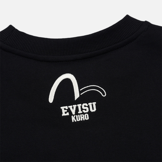 Мужская толстовка Evisu Evisukuro EK Reworked Side Zipper Black