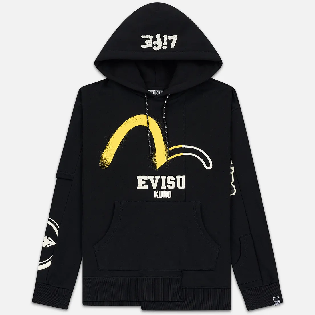 Evisu Мужская толстовка Evisukuro Reworked Second Hand Style Hoodie