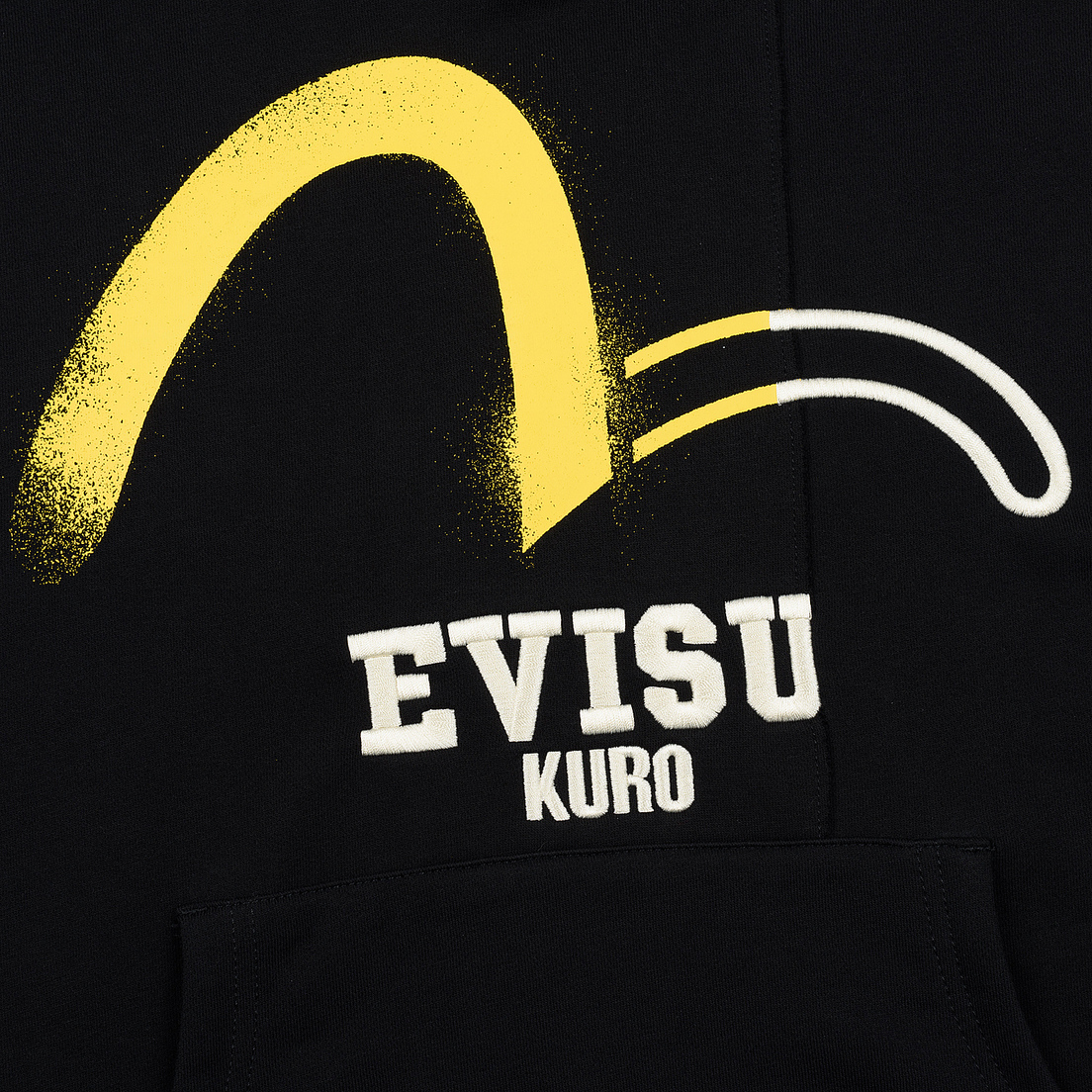 Evisu Мужская толстовка Evisukuro Reworked Second Hand Style Hoodie