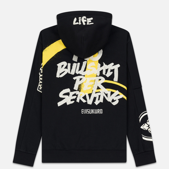 Мужская толстовка Evisu Evisukuro Reworked Second Hand Style Hoodie Black
