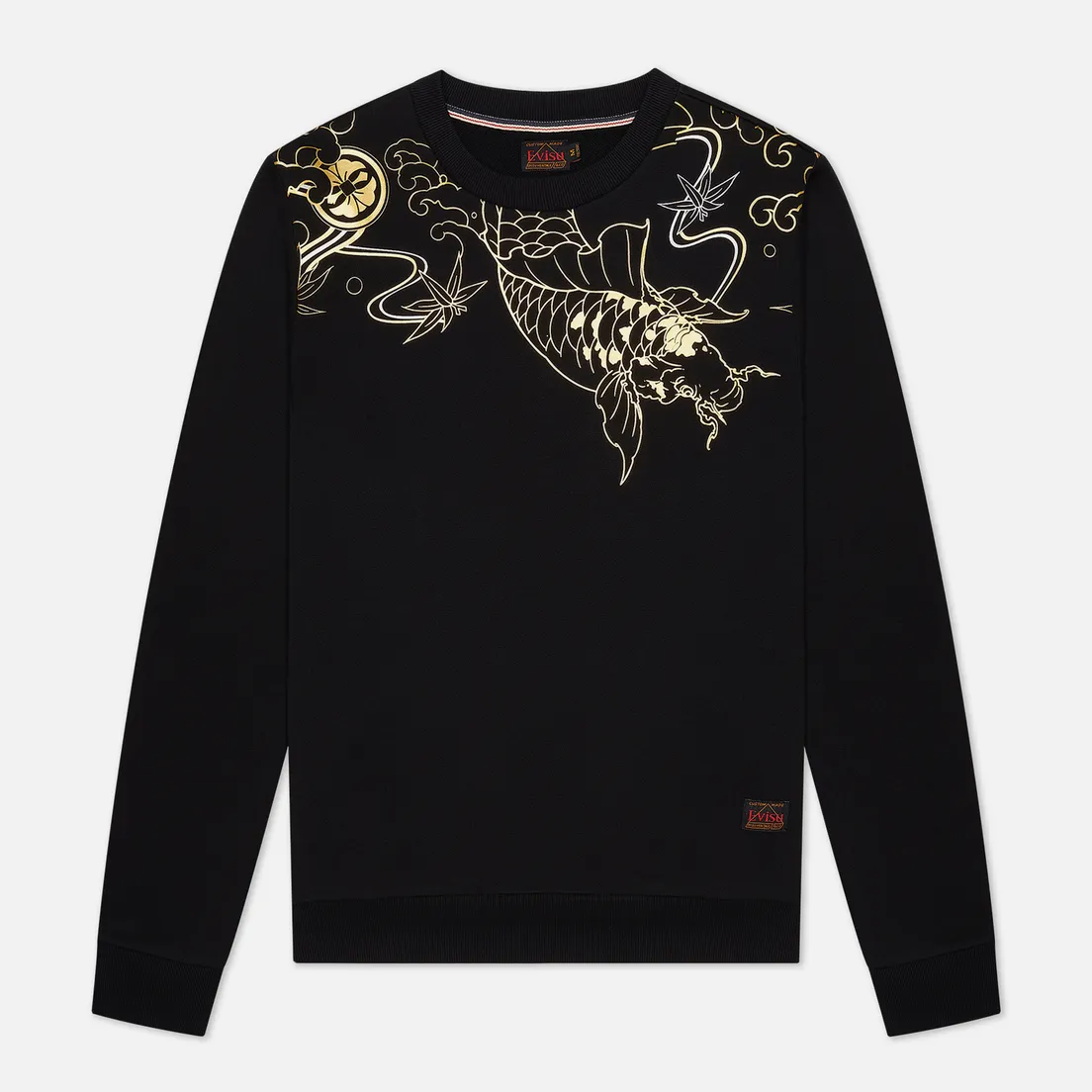 Evisu Мужская толстовка Heritage Carp & Wave Pattern Foil Printed