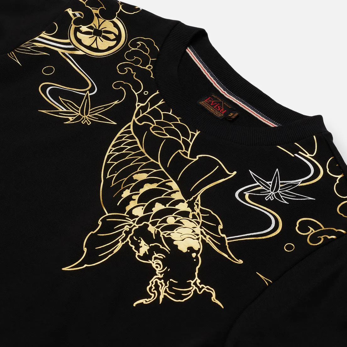 Evisu Мужская толстовка Heritage Carp & Wave Pattern Foil Printed
