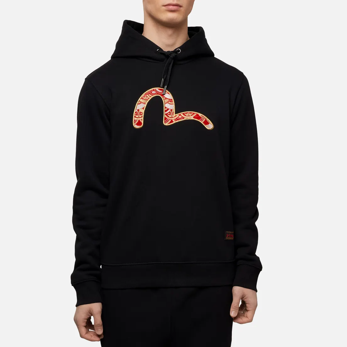 Evisu Мужская толстовка Heritage Scale Pattern Seagull Embroidery Hoodie