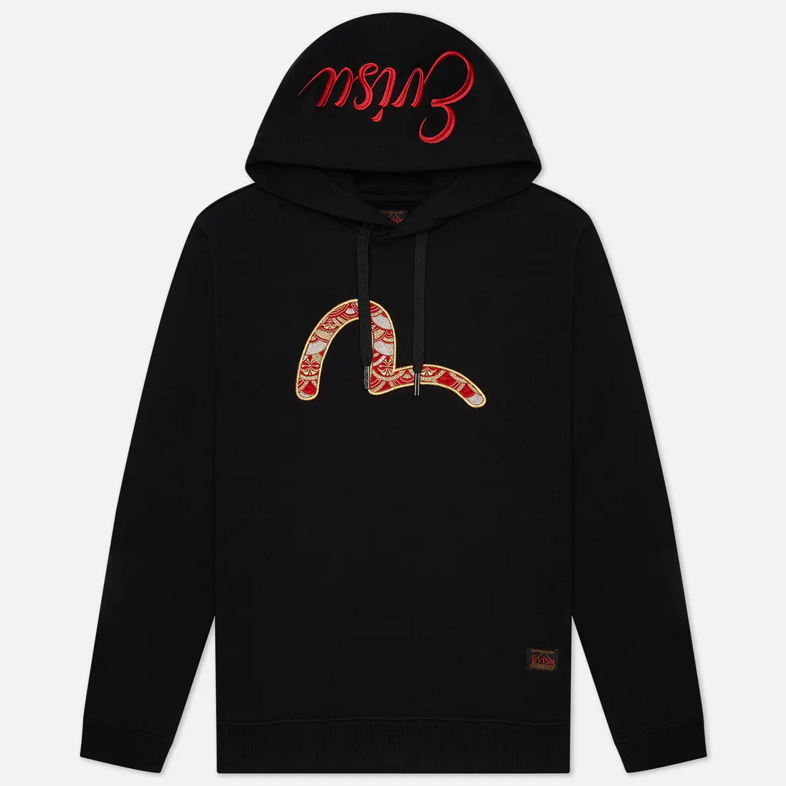 Evisu Мужская толстовка Heritage Scale Pattern Seagull Embroidery Hoodie