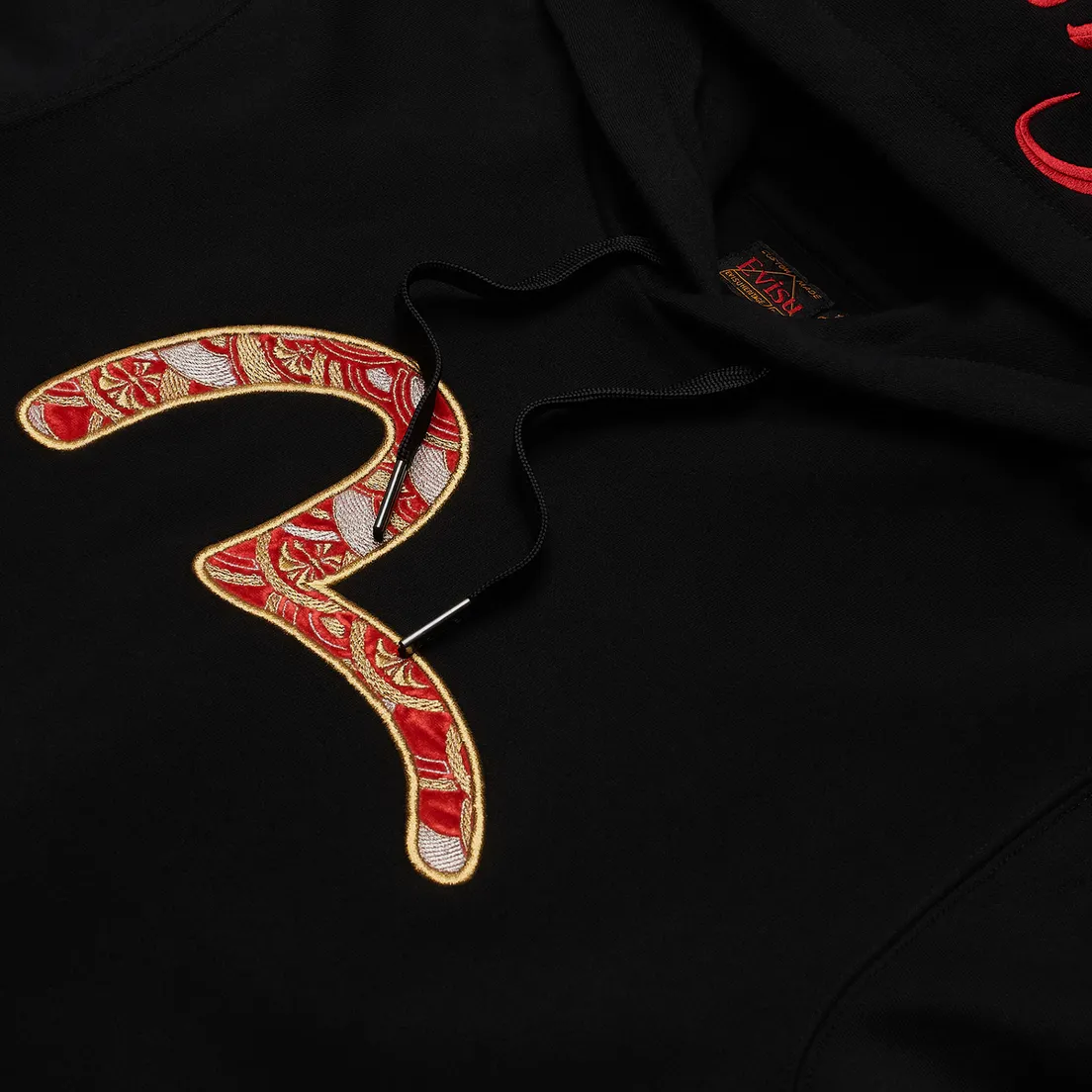 Evisu Мужская толстовка Heritage Scale Pattern Seagull Embroidery Hoodie
