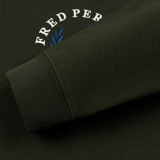 Мужская толстовка Fred Perry Archive Branding Embroidered Hunting Green