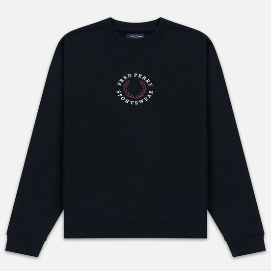 Мужская толстовка Fred Perry Archive Branding Embroidered Navy