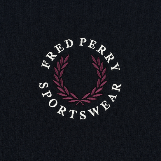 Мужская толстовка Fred Perry Archive Branding Embroidered Navy