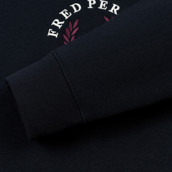Мужская толстовка Fred Perry Archive Branding Embroidered Navy
