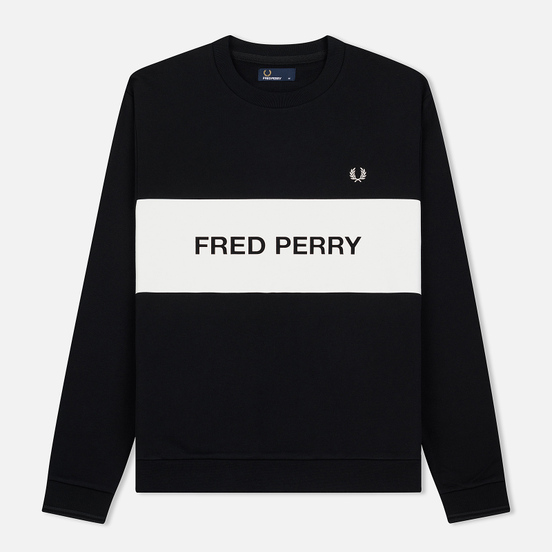Мужская толстовка Fred Perry Chest Printed Panel Black