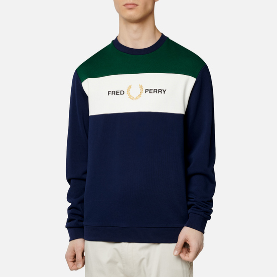 Мужская толстовка Fred Perry Embroidered Panel Carbon Blue
