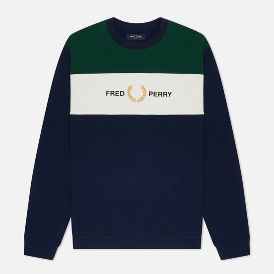 Мужская толстовка Fred Perry Embroidered Panel Carbon Blue