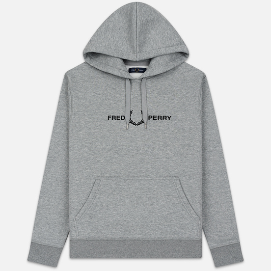 Мужская толстовка Fred Perry Graphic Hoodie Steel Marl