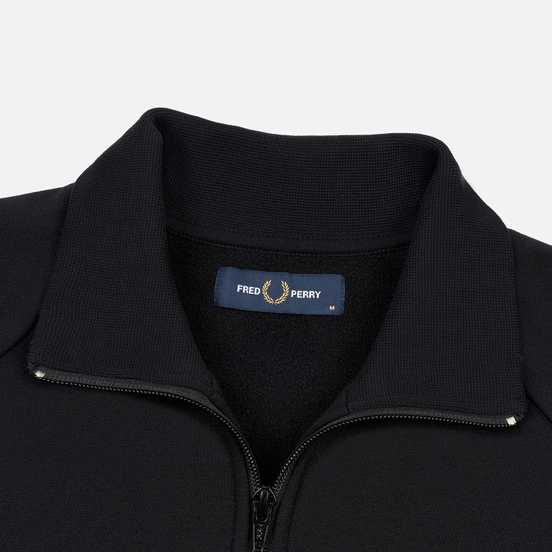 Мужская толстовка Fred Perry Half Zip Pique Black