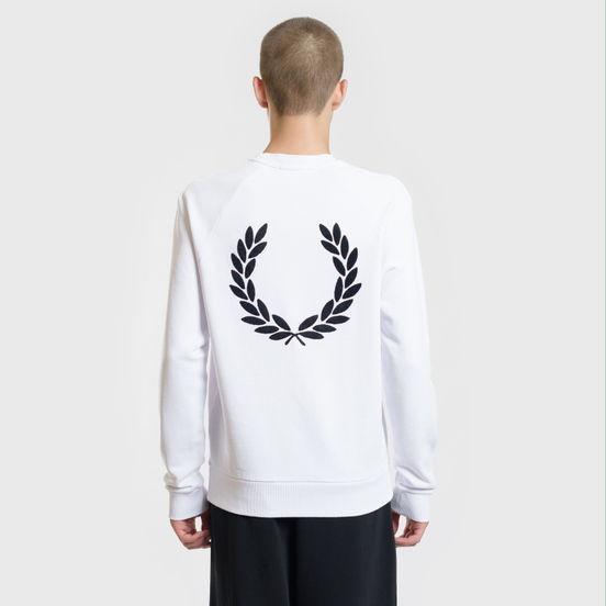 Мужская толстовка Fred Perry Towelling Laurel Wreath White