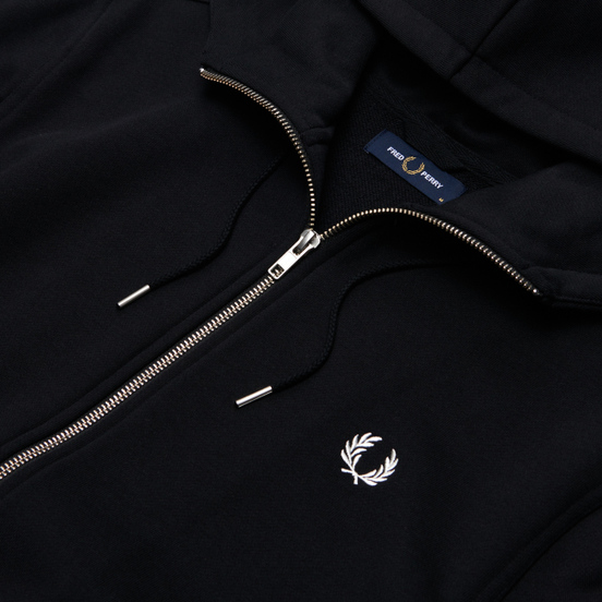 Мужская толстовка Fred Perry Zip Through Hoodie Black