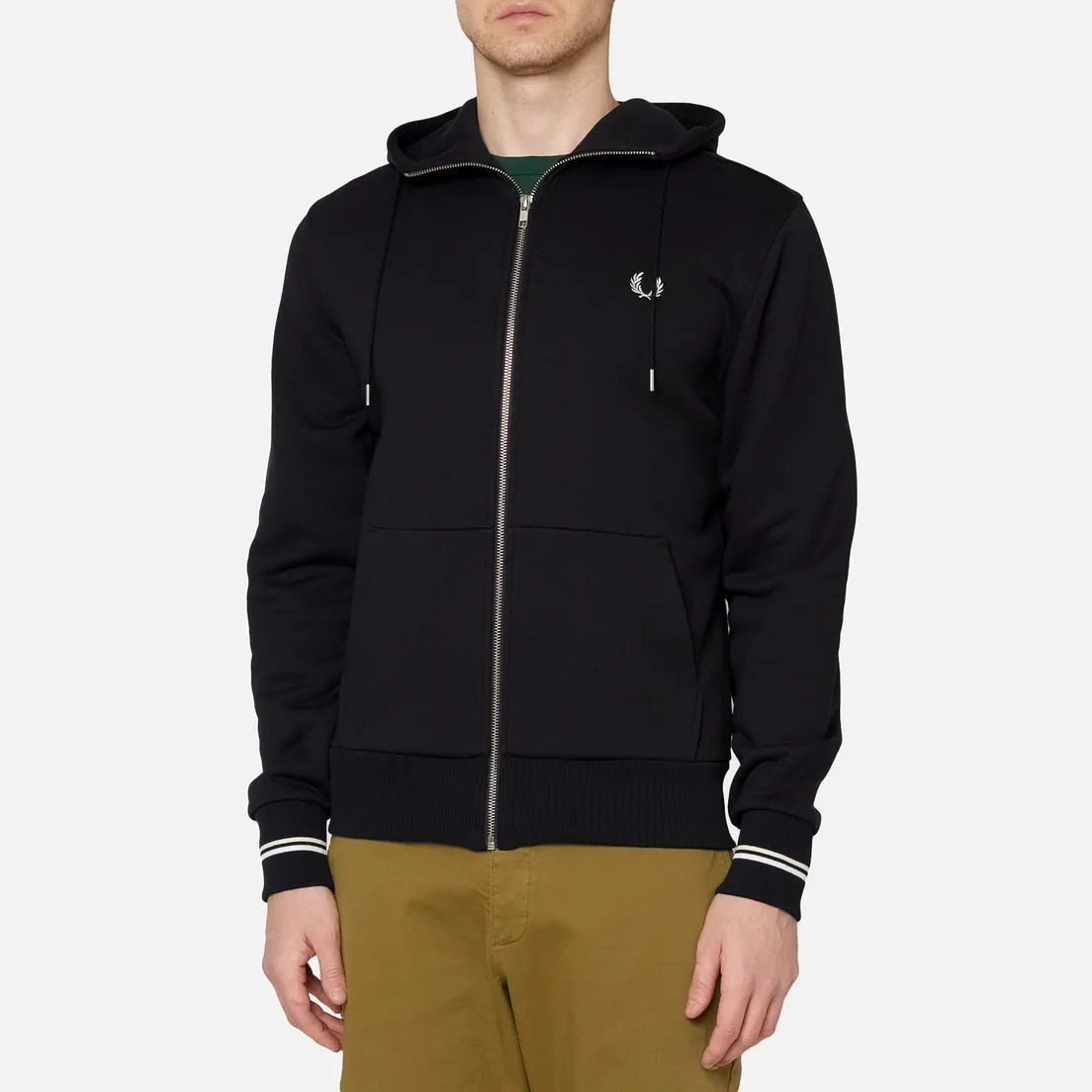 Fred Perry Мужская толстовка Zip Through Hoodie