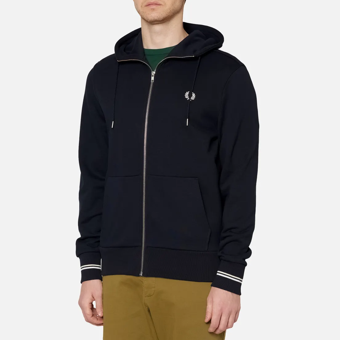 Fred Perry Мужская толстовка Zip Through Hoodie