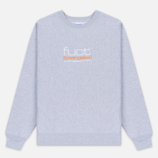 Мужская толстовка Fuct Fuct LA Embroidered Crew Neck Heather Grey