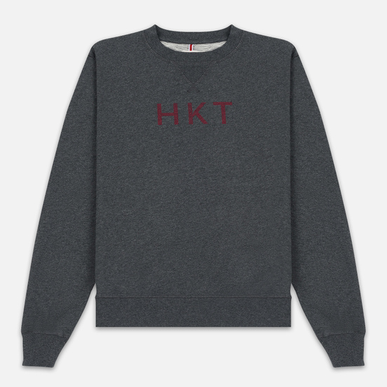 Мужская толстовка Hackett Logo HKT Crew Neck Charcoal