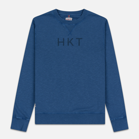 Мужская толстовка Hackett Logo HKT Crew Neck Petrol