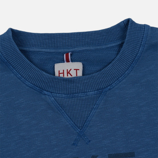 Мужская толстовка Hackett Logo HKT Crew Neck Petrol