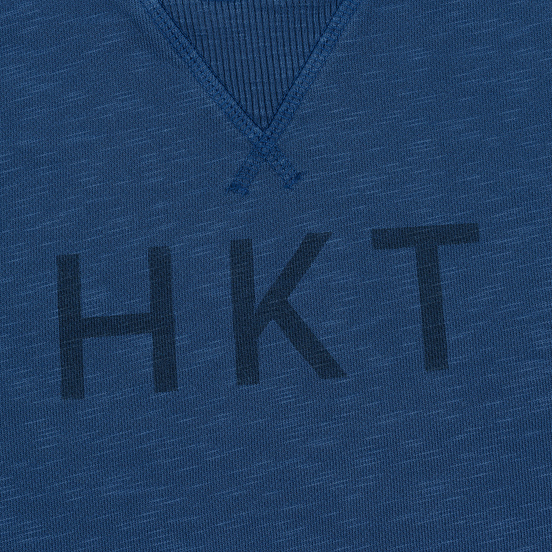 Мужская толстовка Hackett Logo HKT Crew Neck Petrol