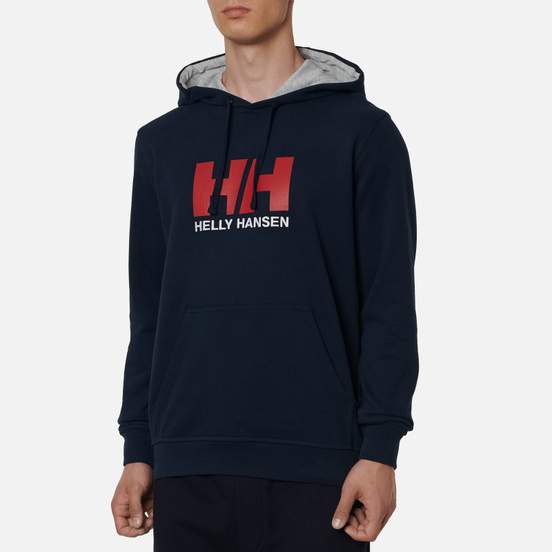 Мужская толстовка Helly Hansen HH Logo Hoodie Navy/Grey