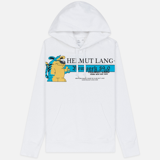 Мужская толстовка Helmut Lang Standard Hoodie Radio Generic Chalk White