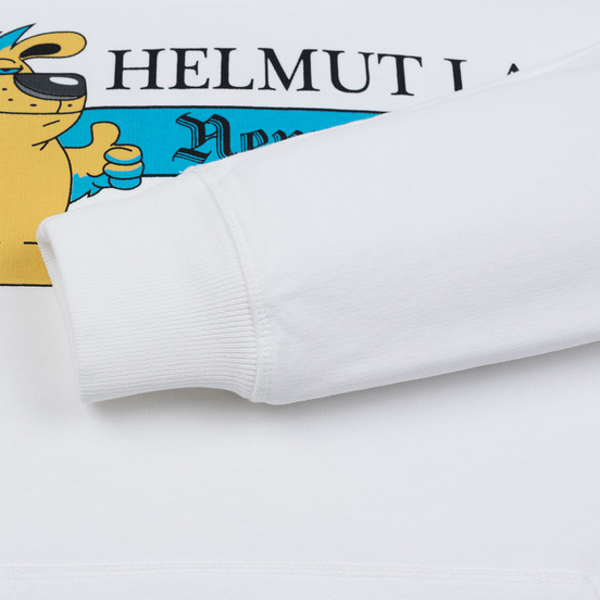 Мужская толстовка Helmut Lang Standard Hoodie Radio Generic Chalk White