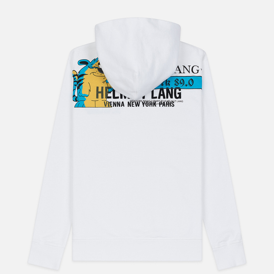 Мужская толстовка Helmut Lang Standard Hoodie Radio Generic Chalk White