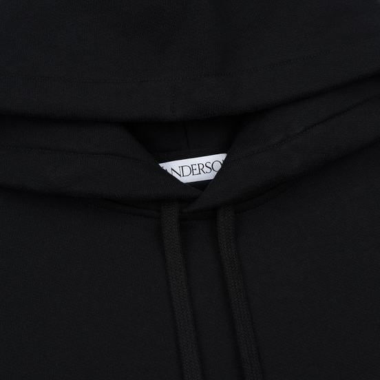 Мужская толстовка JW Anderson JWA Embroidery Logo Hoodie Black