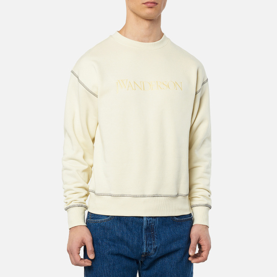 Мужская толстовка JW Anderson JWA Logo Embroidery Buttermilk