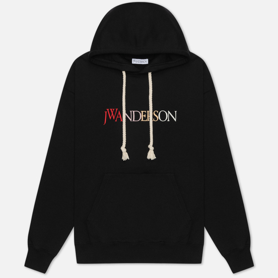 Мужская толстовка JW Anderson JWA Logo Embroidery Hoodie Black