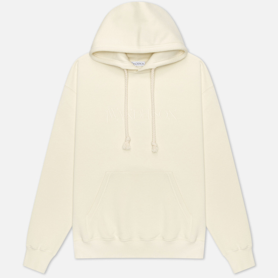 Мужская толстовка JW Anderson JWA Logo Embroidery Hoodie Off White