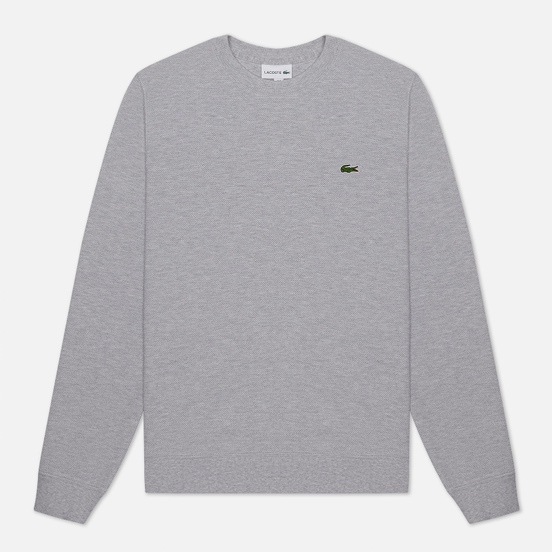 Мужская толстовка Lacoste Cotton Pique Fleece Crew Grey Chine
