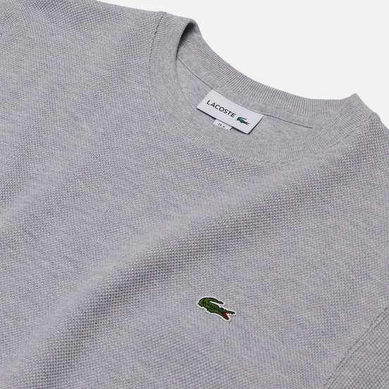 Мужская толстовка Lacoste Cotton Pique Fleece Crew Grey Chine