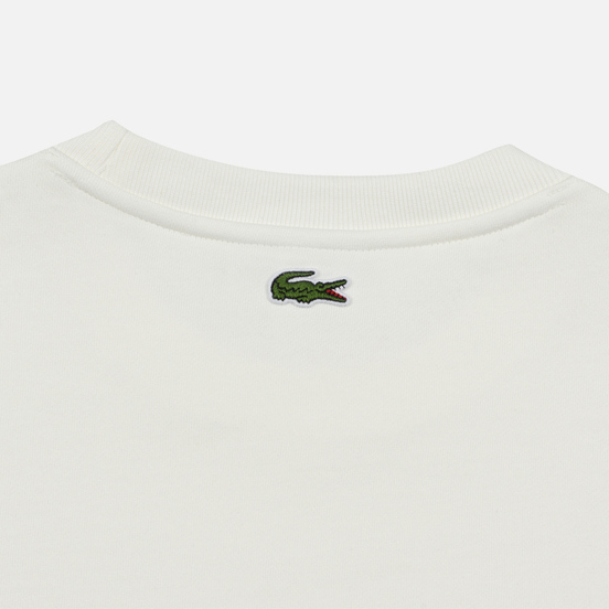 Мужская толстовка Lacoste Embroidered Multicolour Signature Fleece White