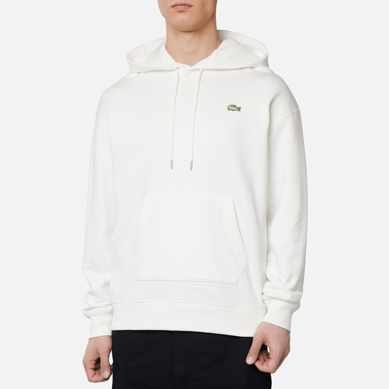 Мужская толстовка Lacoste Live Kangaroo Pocket Hoodie White