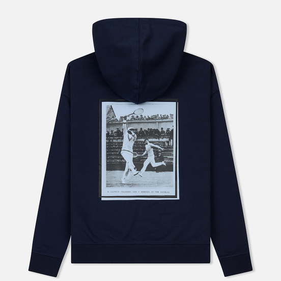 Мужская толстовка Lacoste Live Signature Embroidery Print Hoodie Navy Blue/Red/Light Blue/Black