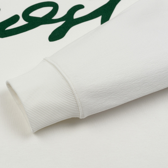 Мужская толстовка Lacoste Live Signature Texturised Fleece White/Green