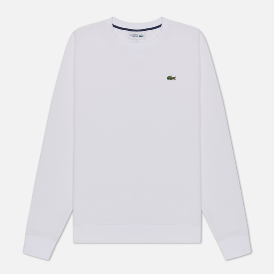 Мужская толстовка Lacoste Sport Crew Neck Solid Fleece White