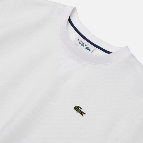 Мужская толстовка Lacoste Sport Crew Neck Solid Fleece White