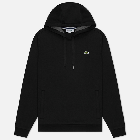 Мужская толстовка Lacoste Sport Hooded Fleece Tennis Black/Grey Chine