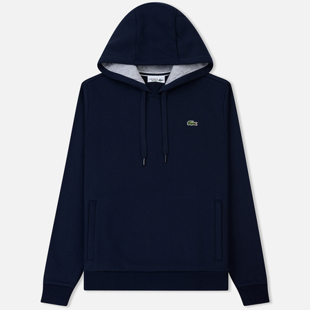 Мужская толстовка Lacoste Sport Hooded Fleece Tennis Navy Blue/Silver Chine