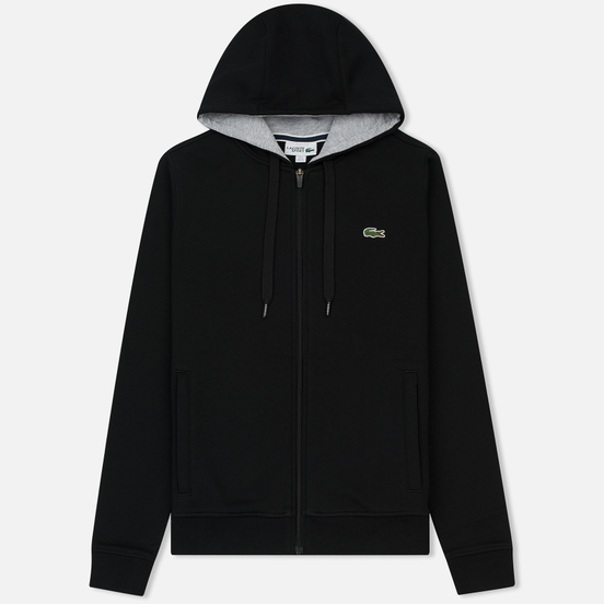 Мужская толстовка Lacoste Sport Tennis Hooded Zippered Black/Silver Chine