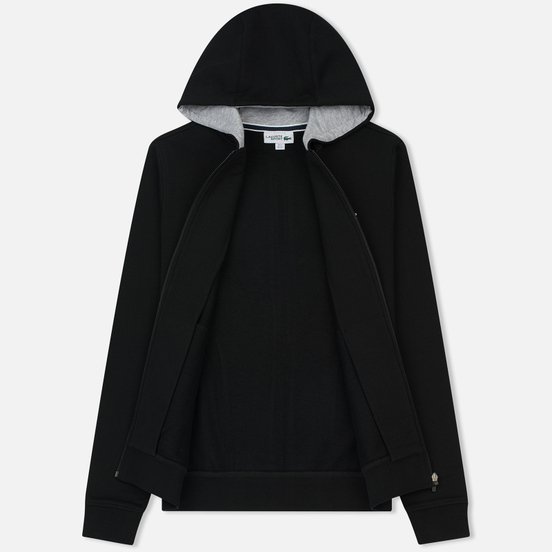 Мужская толстовка Lacoste Sport Tennis Hooded Zippered Black/Silver Chine