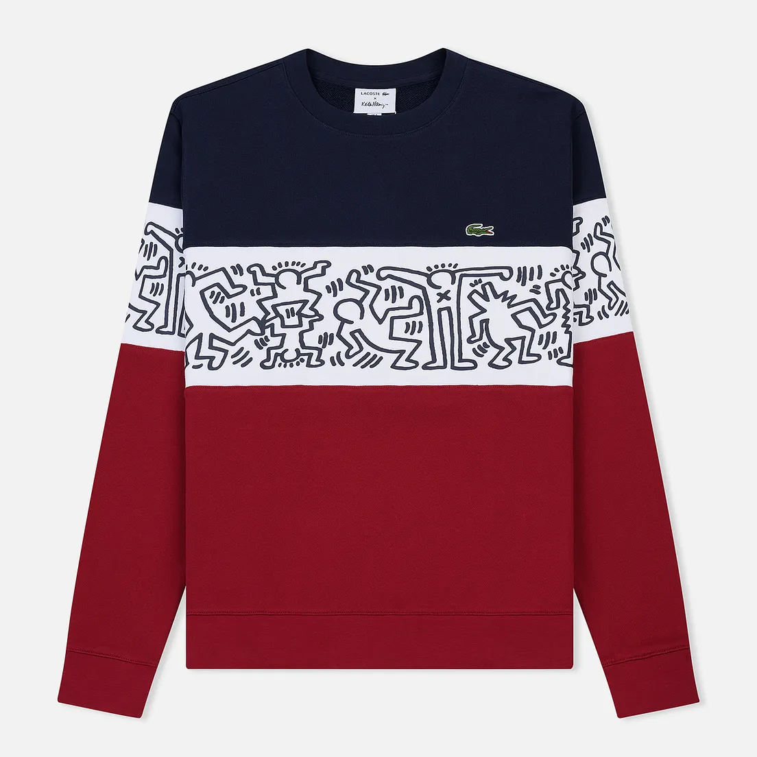 Lacoste Мужская толстовка x Keith Haring Print Crew Neck Colourblock