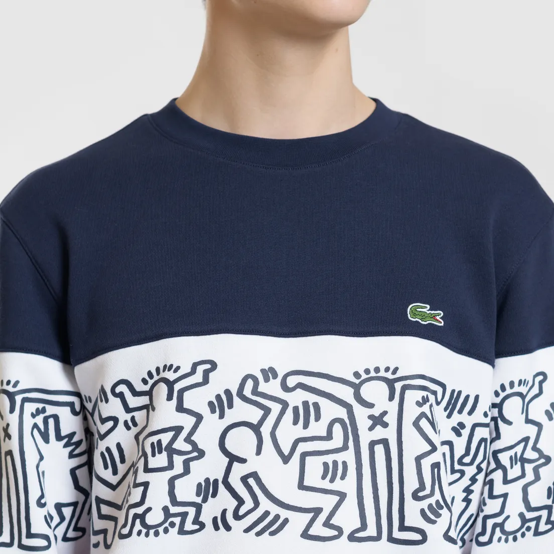 Lacoste Мужская толстовка x Keith Haring Print Crew Neck Colourblock