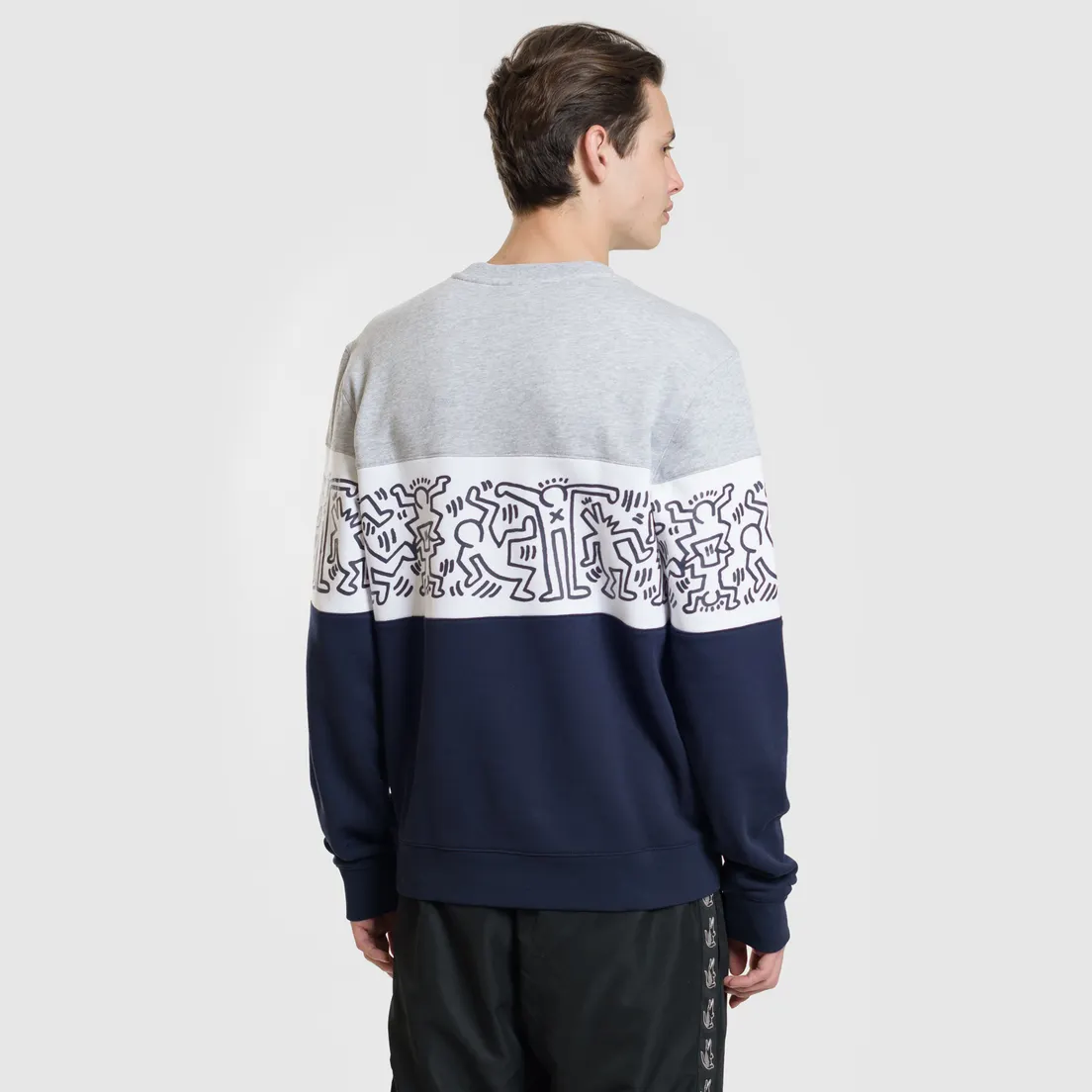 Lacoste Мужская толстовка x Keith Haring Print Crew Neck Colourblock